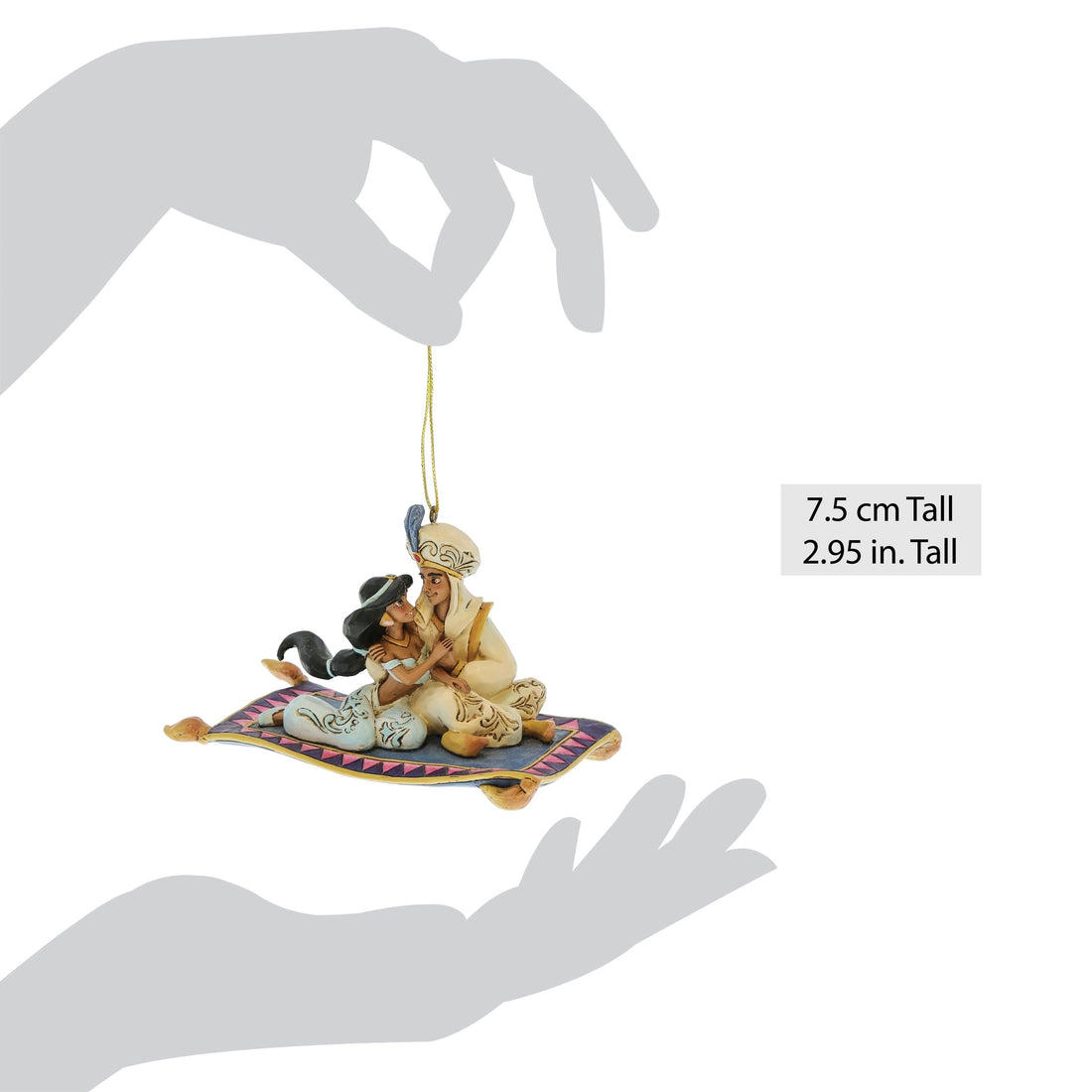 Aladdin e Jasmine sul Tappeto Magico da Appendere H 7,5 cm | Enesco