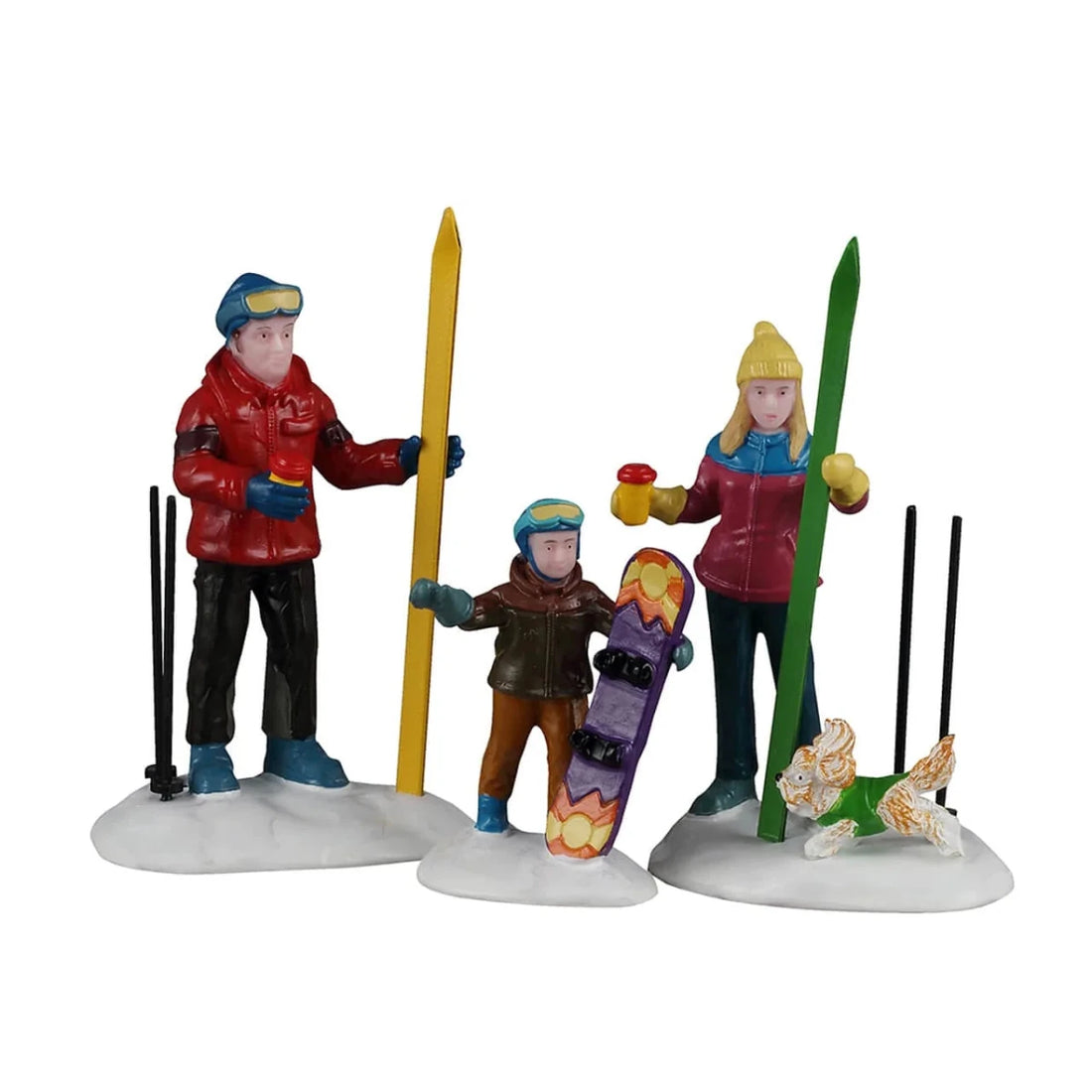 Set 3 soggetti sci di famiglia | Lemax - Perrone Shop