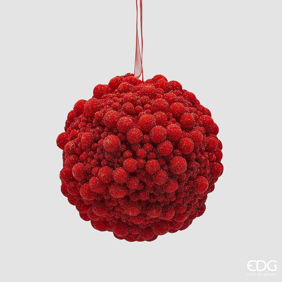 Addobbo palla con sfere rosso| EDG