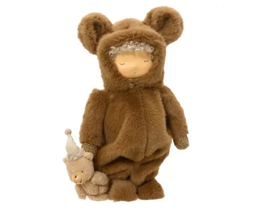 Bambina con Tuta Orso in Piedi 23x15x40cm | Kaemingk - Perrone Shop