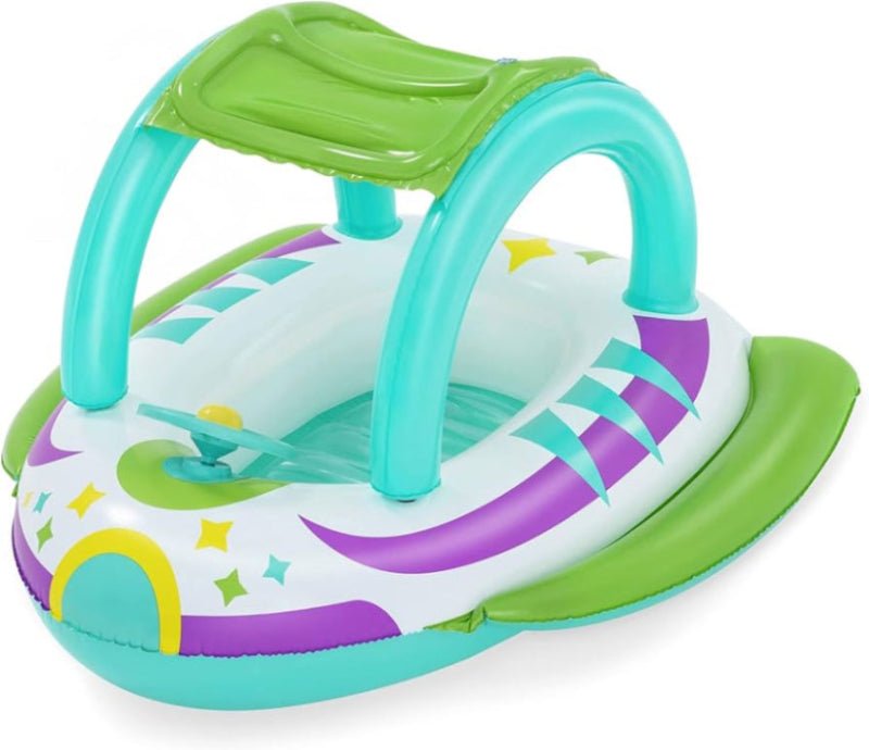 Canotto Gonfiabile Bambini con Parasole e Volante Bestway 34149 – Gioco Acqua Piscina - Perrone Shop