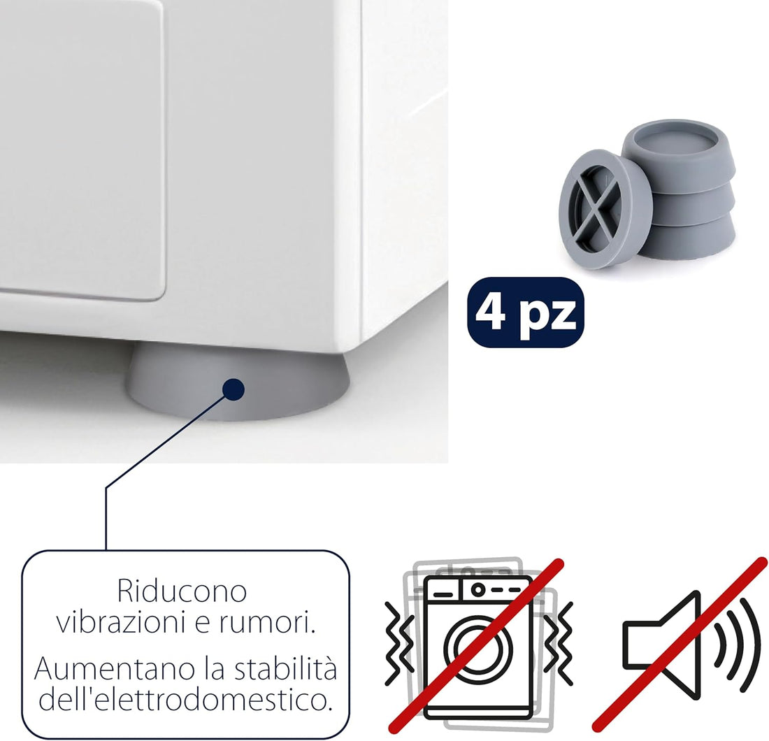4 supporti antivibrazione per lavatrice e asciugatrice | DomoLiving