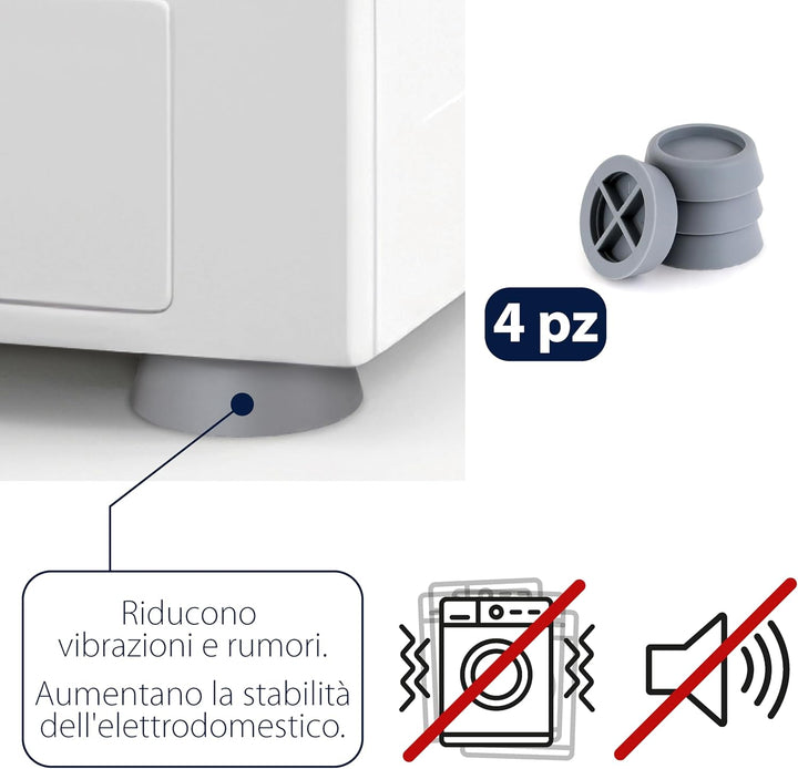 4 supporti antivibrazione per lavatrice e asciugatrice | DomoLiving