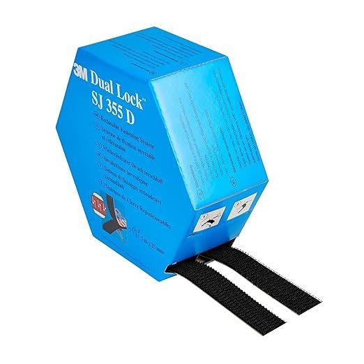 Nastro Dual Lock 3M SJ355D Nero 25 mm x 5 m | Sistema di Fissaggio Richiudibile - Perrone Shop