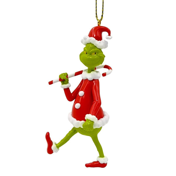Grinch con Candy Cane – Decorazione natalizia in resina da 9 cm - Perrone Shop