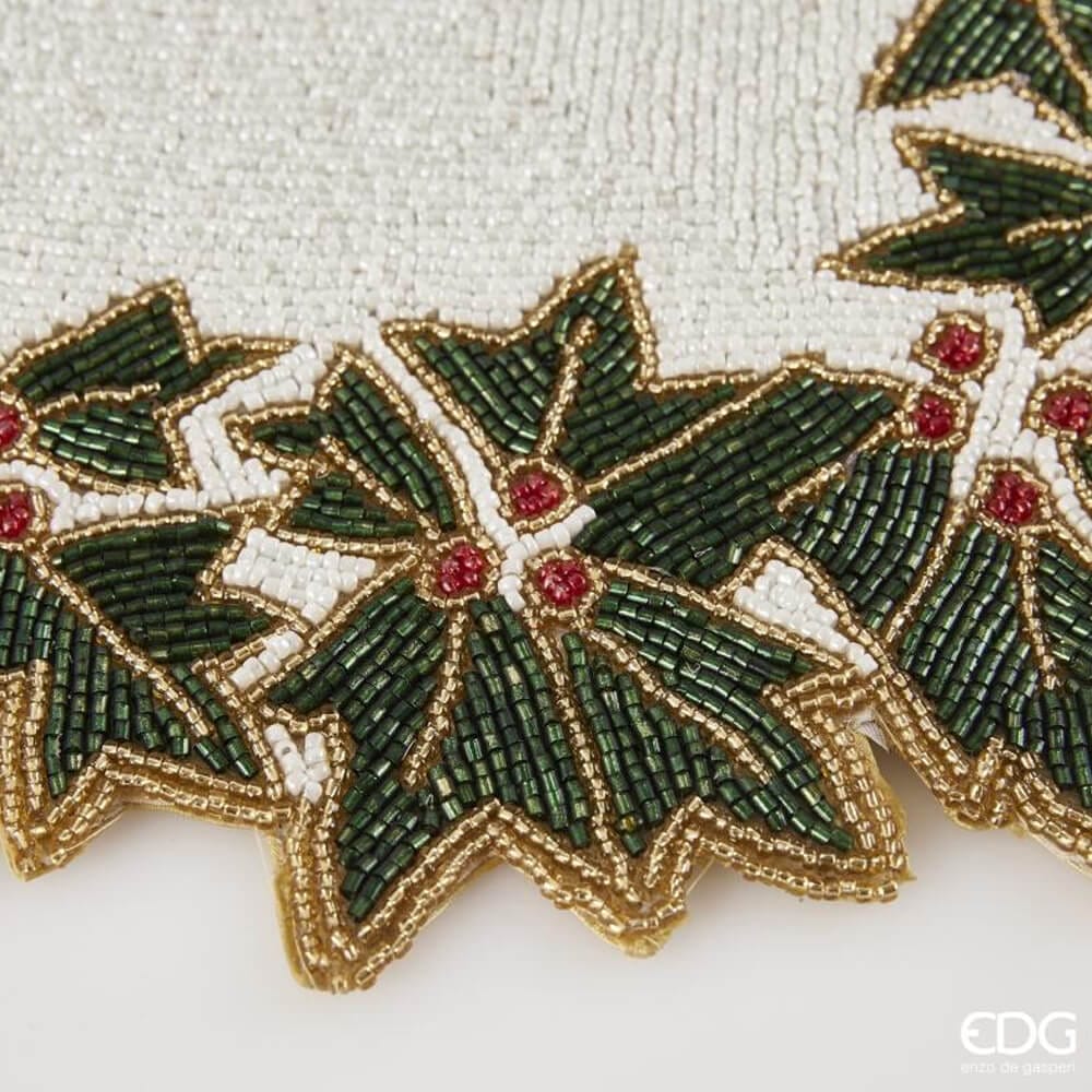 Runner Agrifoglio con perle Bianco e Rosso