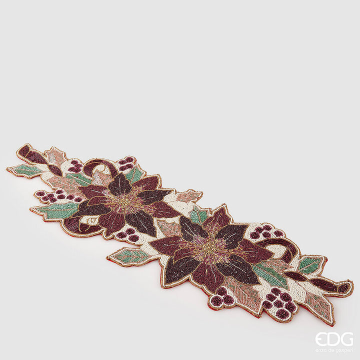 Runner Stella di Natale Verde e Bordeaux