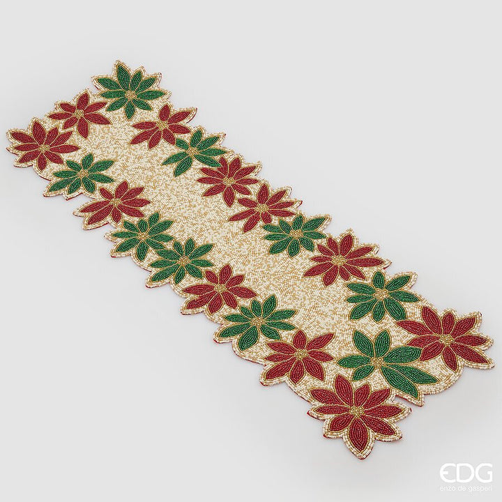 Runner natalizio Stella di Natale Rosso e Verde .L.92 L.30 | EDG - Perrone Shop
