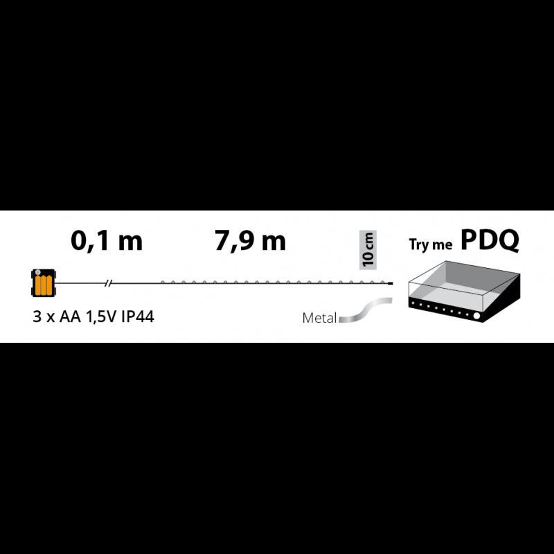 Luci di natale con 80 microled bianco freddo | Lotti