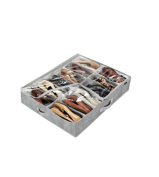Portascarpe a 12 scomparti  grigio  | DomoLiving