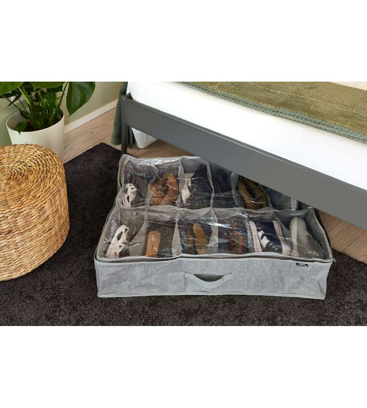 Portascarpe a 12 scomparti  grigio  | DomoLiving