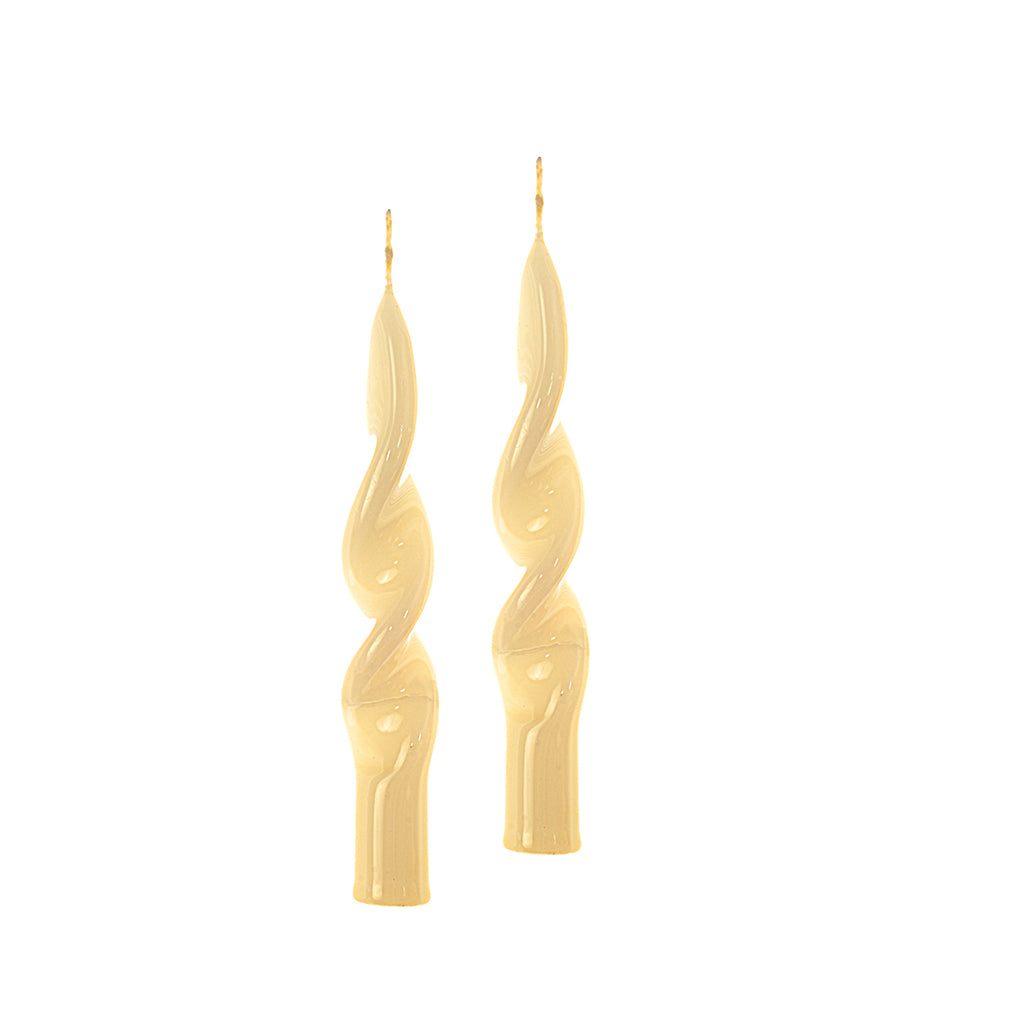 Set 2 Candele Fiamma Lucide Avorio