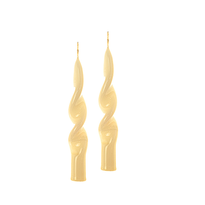Set 2 Candele Fiamma Lucide Avorio