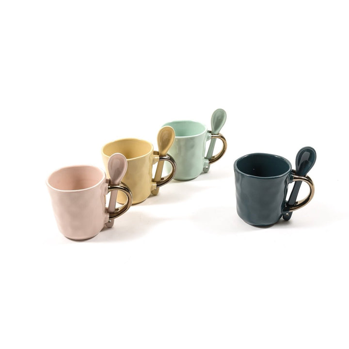 Tazzina con Cucchiaino in Ceramica 90 ml - 1pz - Perrone Shop