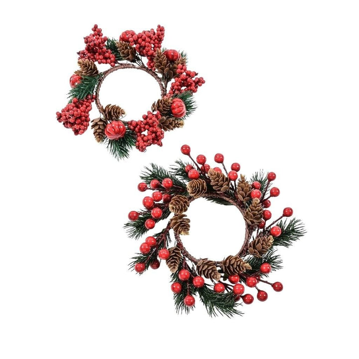 Girocandela natalizio con pigne e bacche D.19| Mercury - Perrone Shop