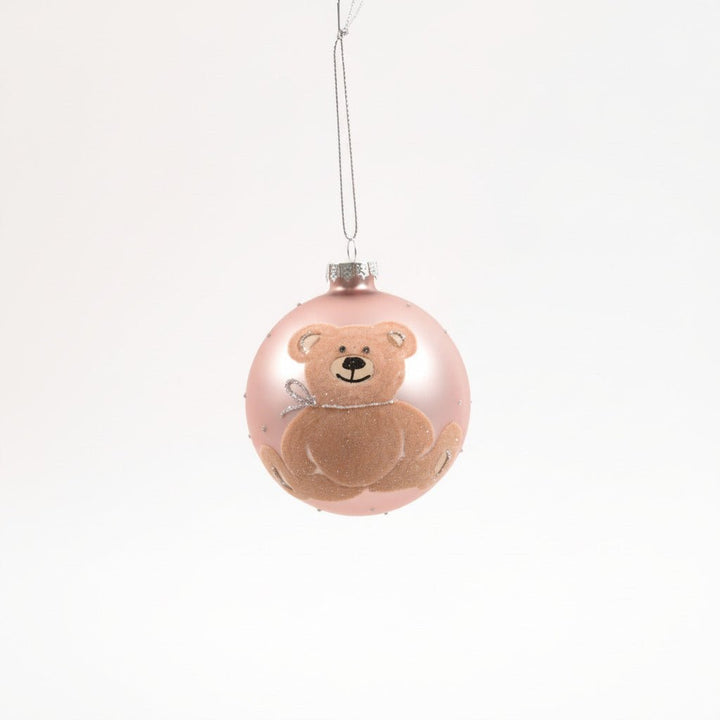 Palla di Natale Happy Bear in vetro D.8cm | Mercury - Perrone Shop