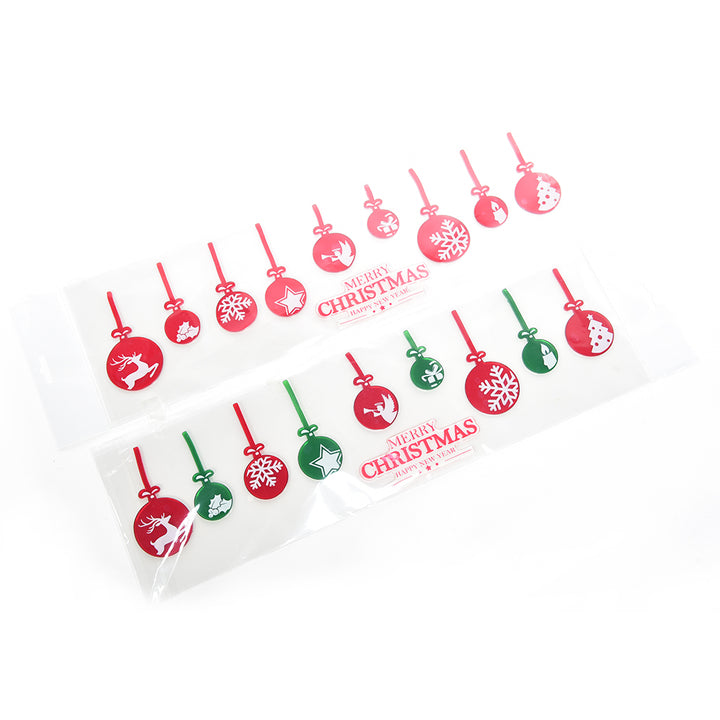 Gel Adesivi per Finestre con Palle di Natale 15×30 cm