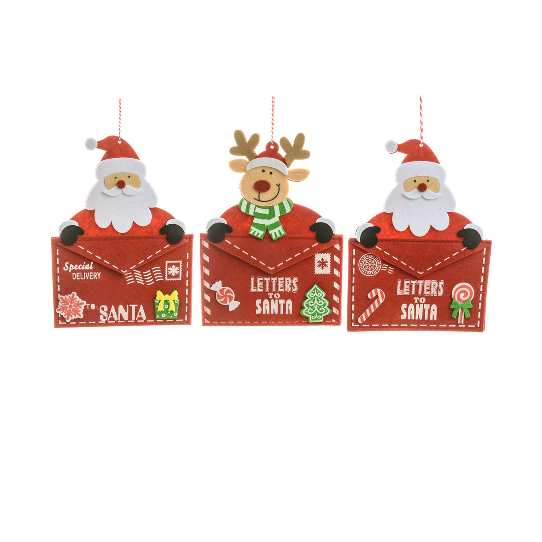 Pendente Letterina Babbo Natale in Pannolenci 18×24 cm