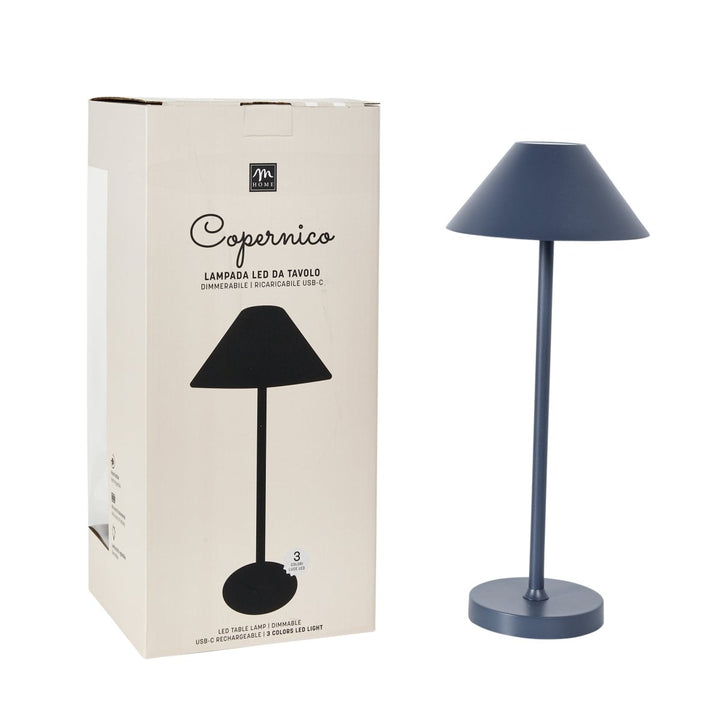 Lampada da tavolo ricaricabile Blu dimmerabile - Perrone Shop