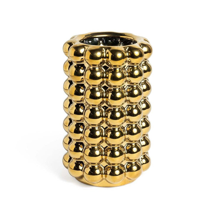 Vaso Bubble portafiori in ceramica Oro | Mercury - Perrone Shop