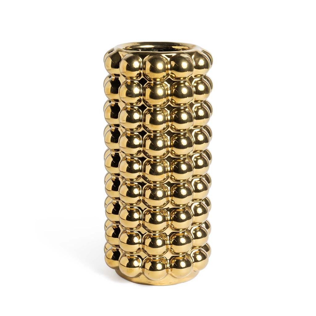 Vaso Bubble portafiori in ceramica Oro | Mercury