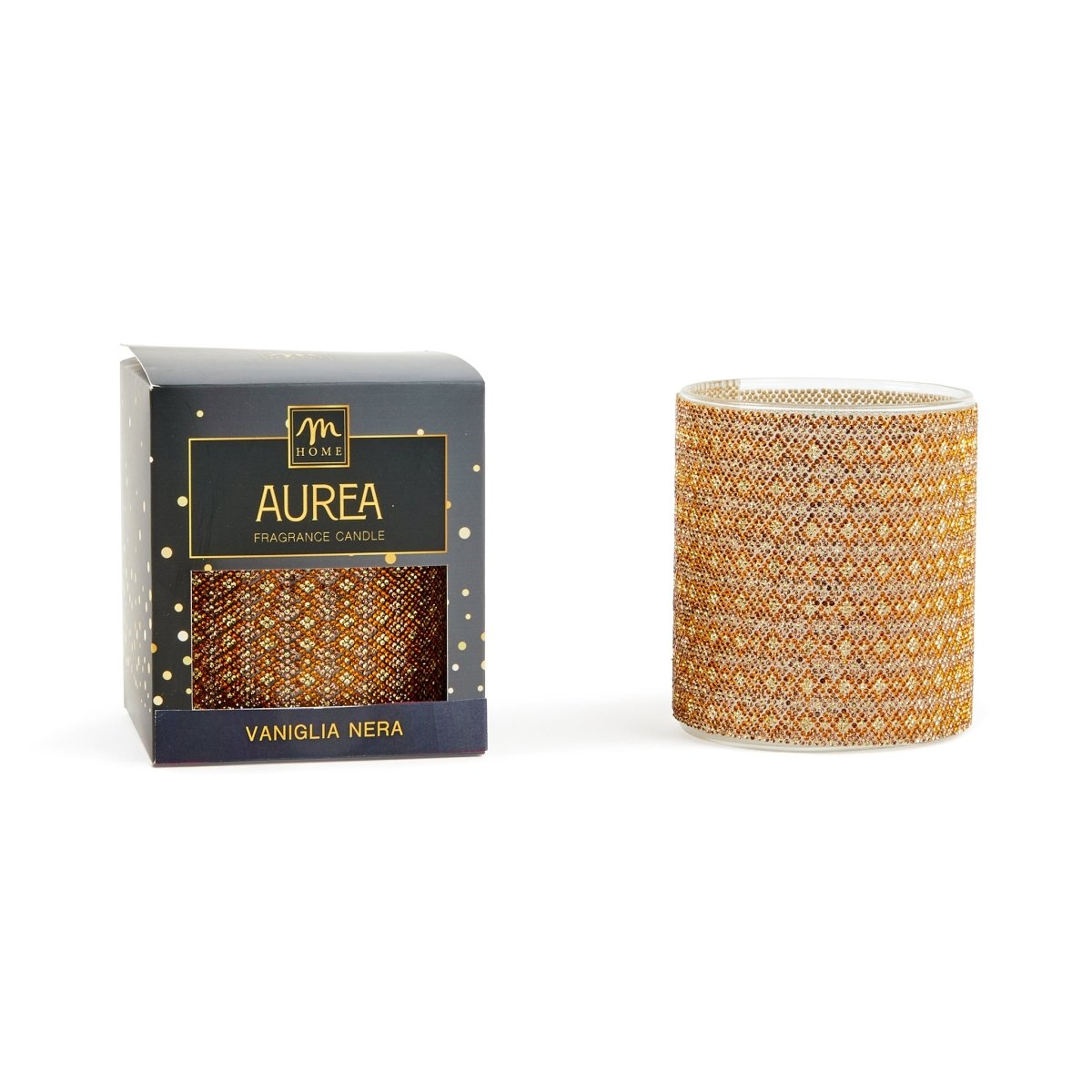 Candela con Strass dorata in vetro 380GR | Mercury - Perrone Shop
