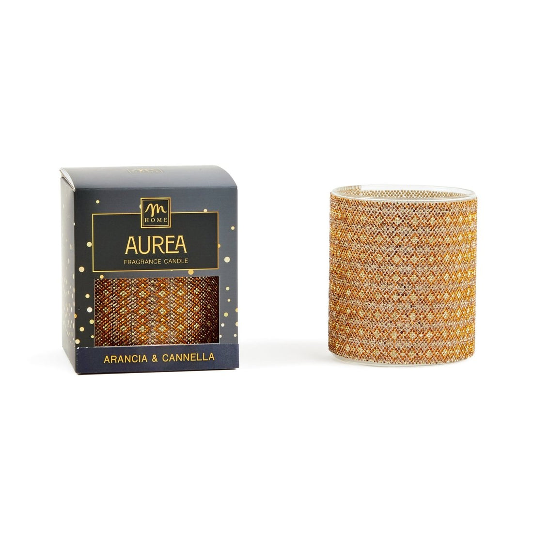 Candela con Strass dorata in vetro 380GR | Mercury - Perrone Shop