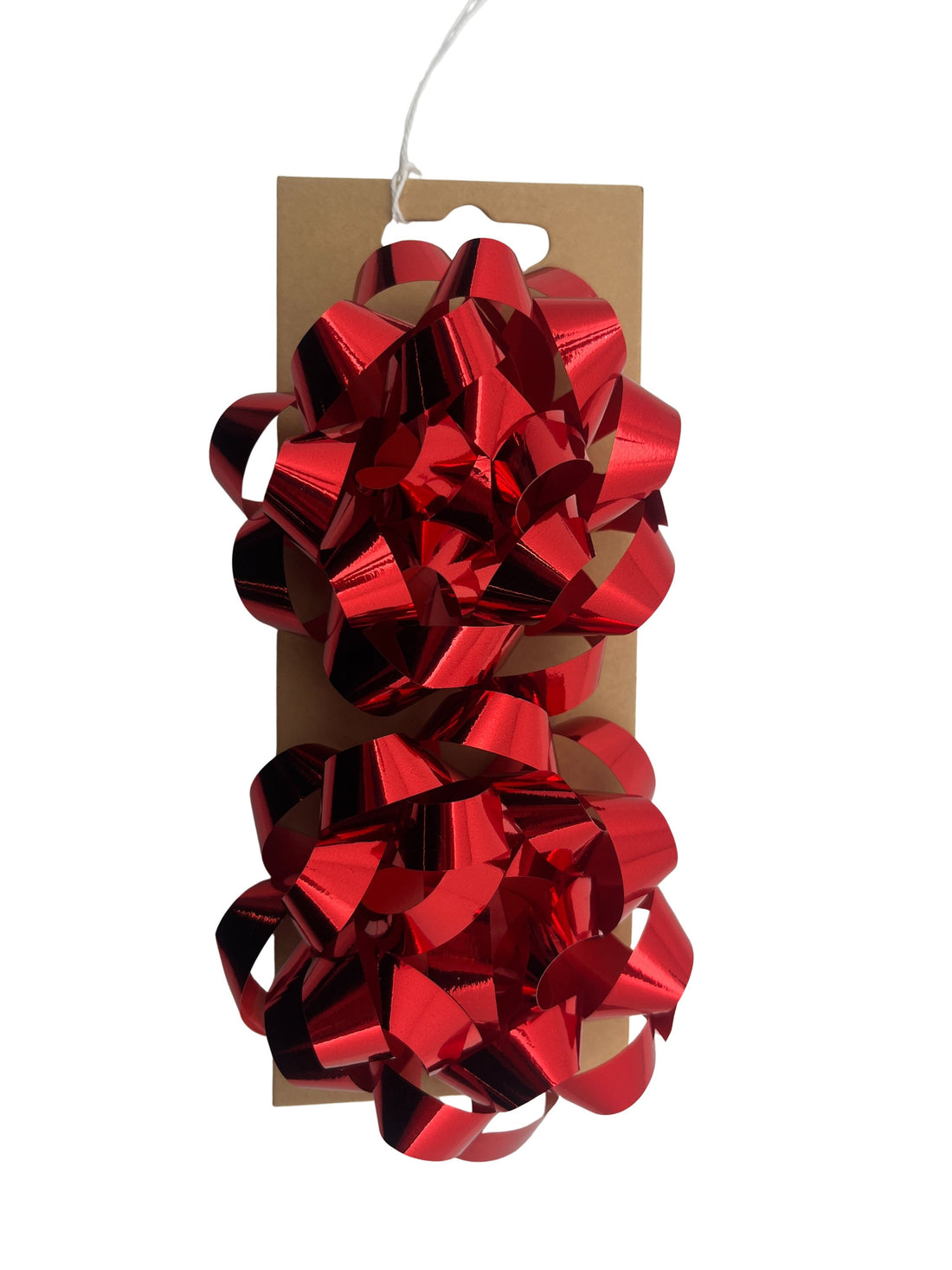 Set 2 pz Coccarde Rosse metalizzate D.8,9cm 6,5x4xH.17cm | Mercury