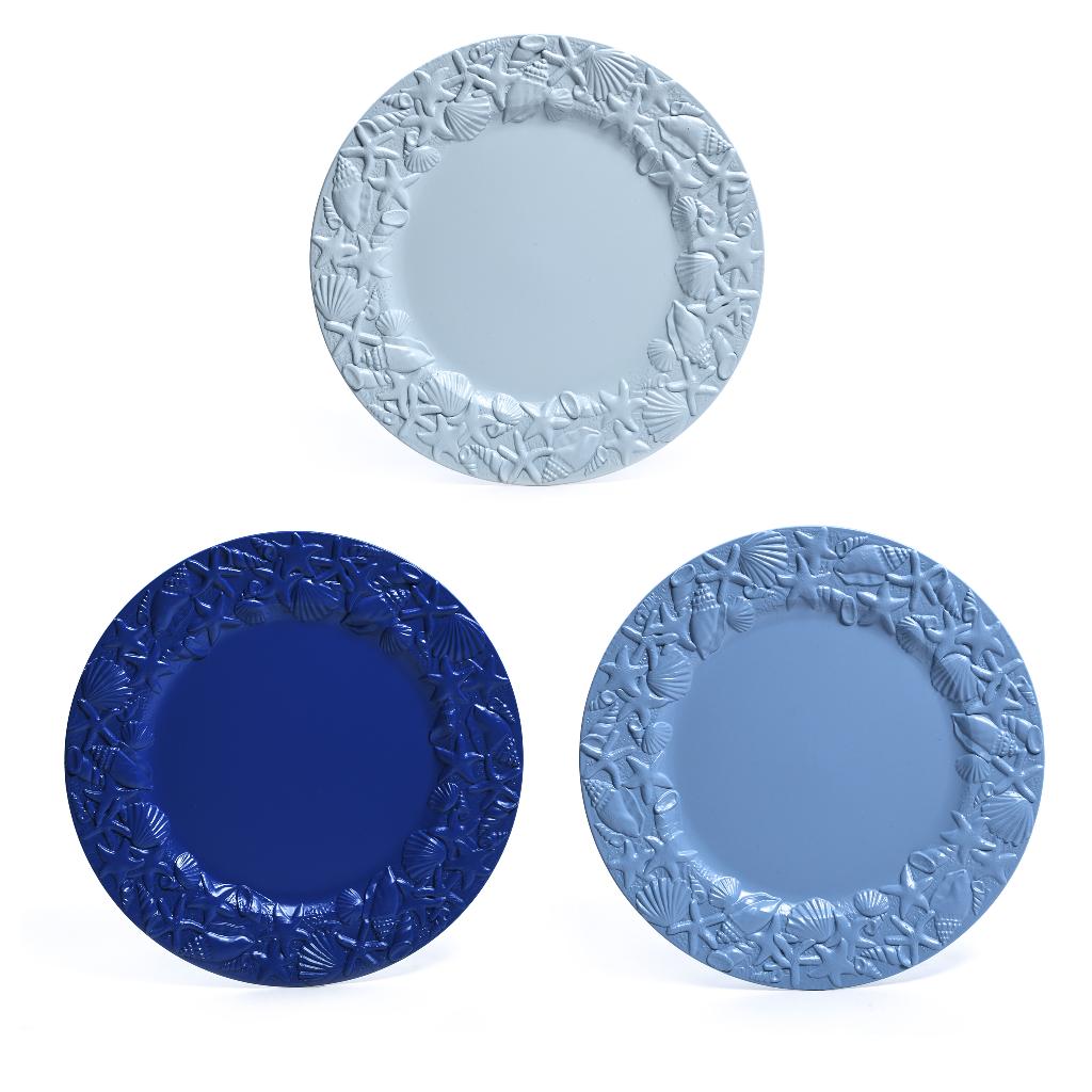 Sottopiatto in plastica a tema marino D.33CM - Perrone Shop