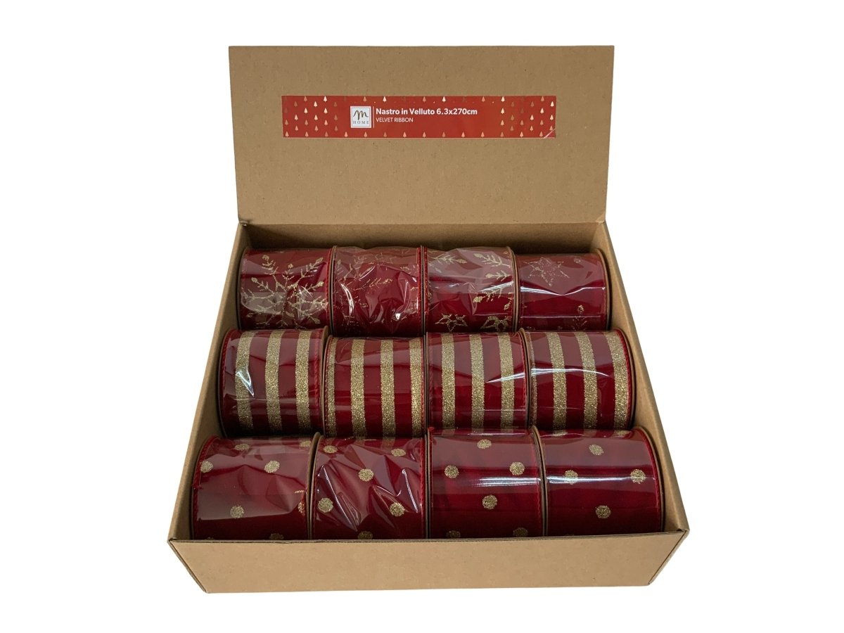 Nastro rosso in velluto decorato | Mercury - Perrone Shop
