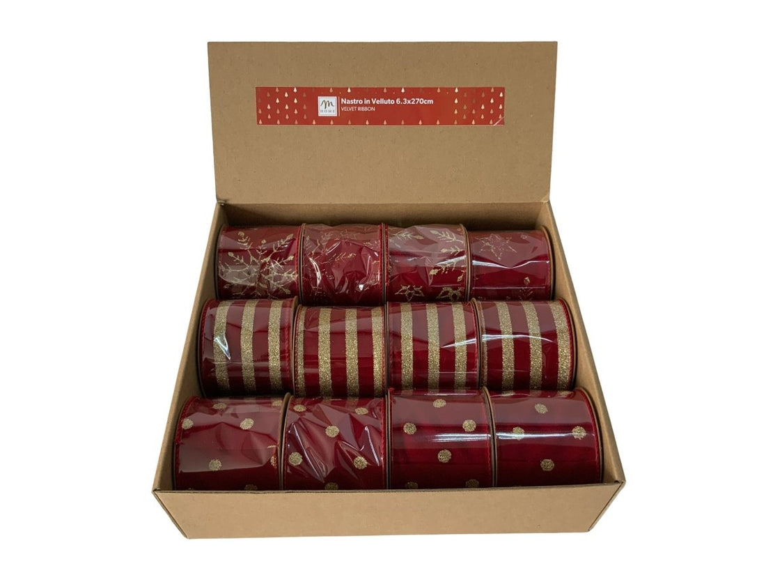 Nastro rosso in velluto decorato | Mercury - Perrone Shop