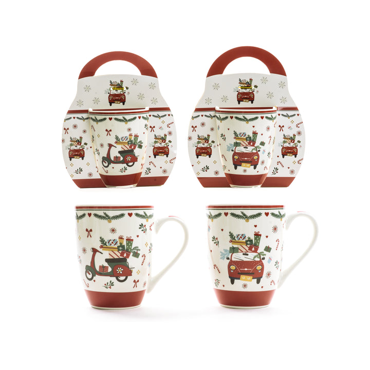 Tazza in Porcellana 380 ml con Decoro Natalizio