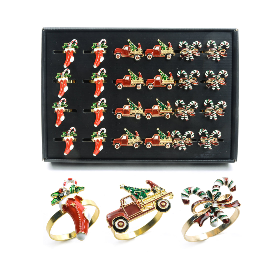 Porta tovaglioli natalizio in metallo | Mercury