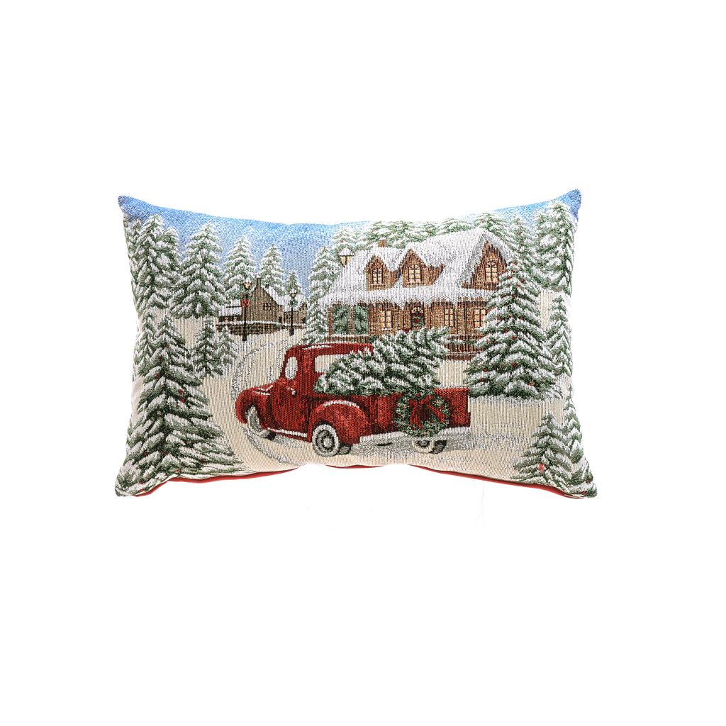 Cuscino natalizio con Pickup rosso 50X32cm | Mercury