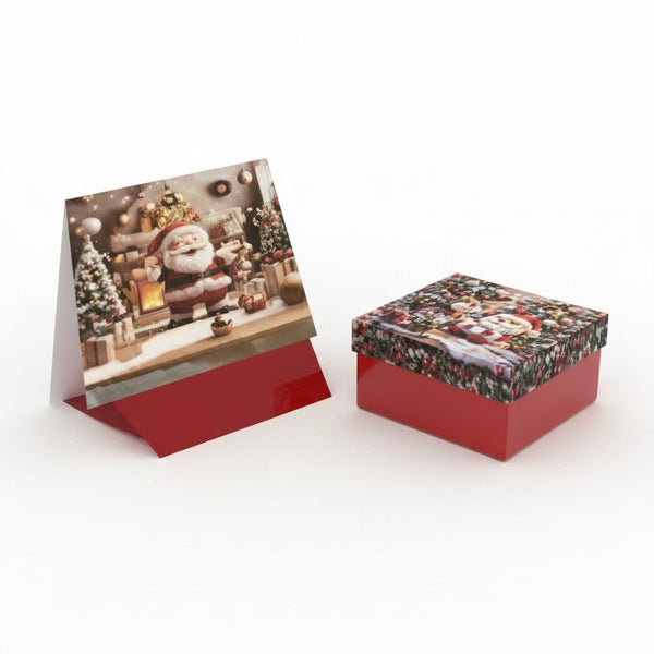 Scatola Porta Panettone Natalizia con Babbo Natale | Mercury - Perrone Shop