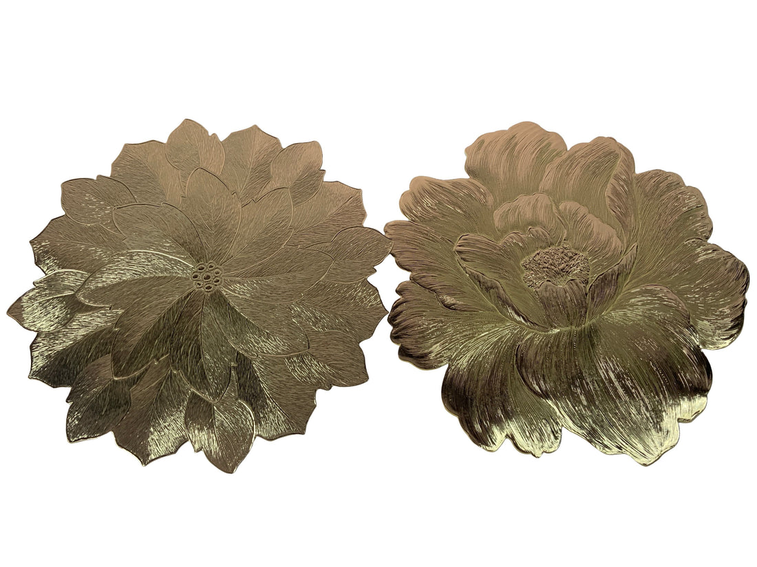 Sottopiatto Decorativo Fiore Oro D.38CM | Mercury