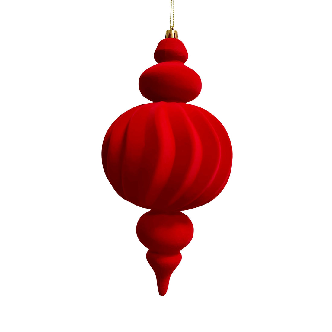 Pendente vellutato rosso H.27cm | Mercury