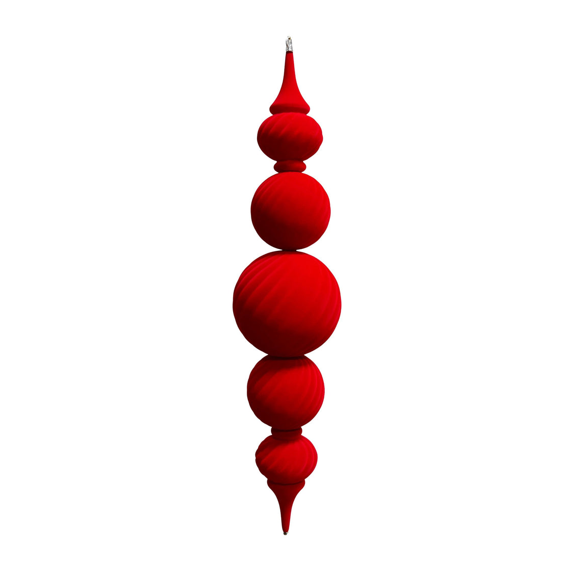 Pendente Magnum a 5 sfere in velluto rosso H.64CM | Mercury