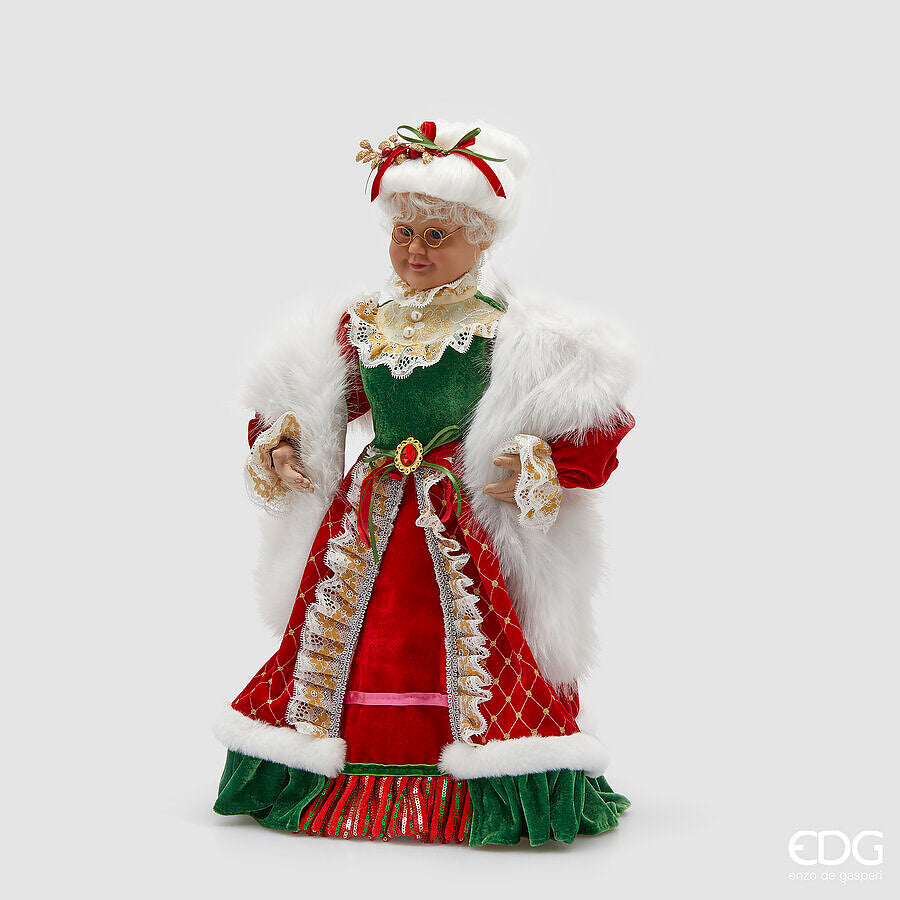 Decorazione Mamma Natale Rosso e Verde  H.51 | EDG