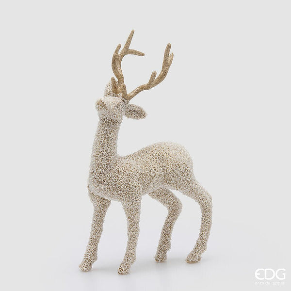 Renna natalizia con Perle Champagne H.51 L.29 L.14 | EDG - Perrone Shop