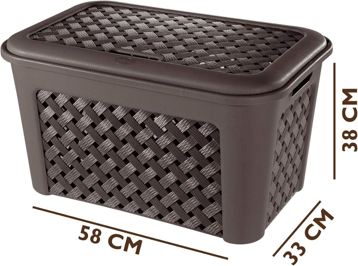 Cesto Portabiancheria Arianna con coperchio 48L - Perrone Shop