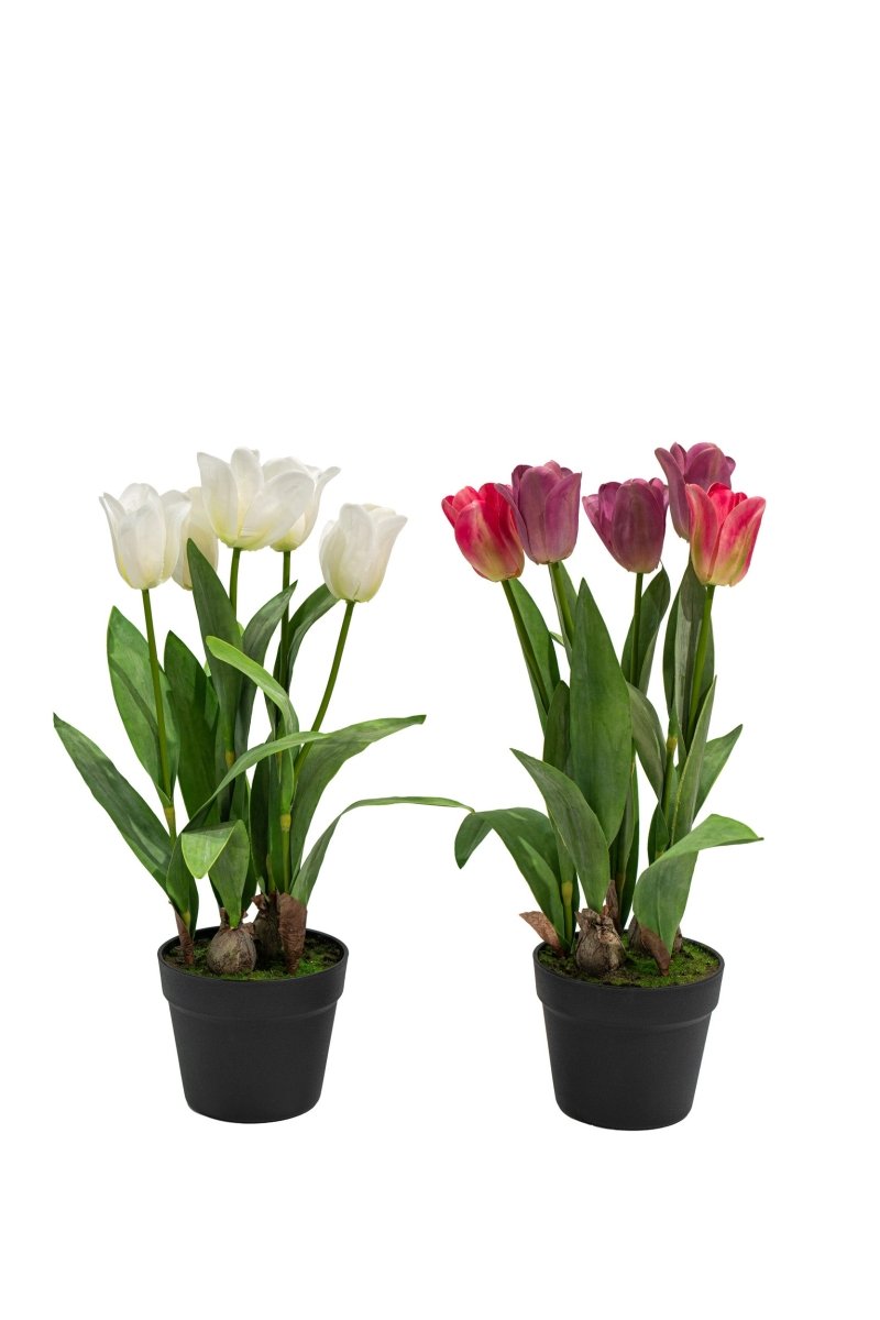 Composizione tulipani olandesi artificiali in vaso - 54cm Xone| Perrone Shop - Perrone Shop