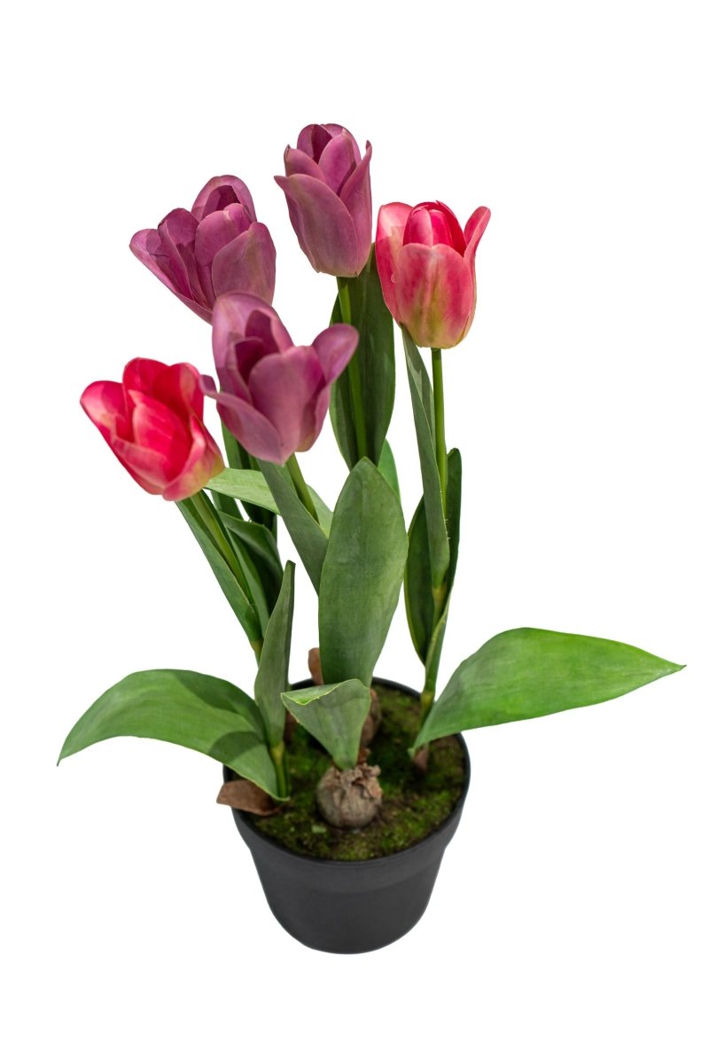 Composizione tulipani olandesi artificiali in vaso - 54cm Xone| Perrone Shop - Perrone Shop