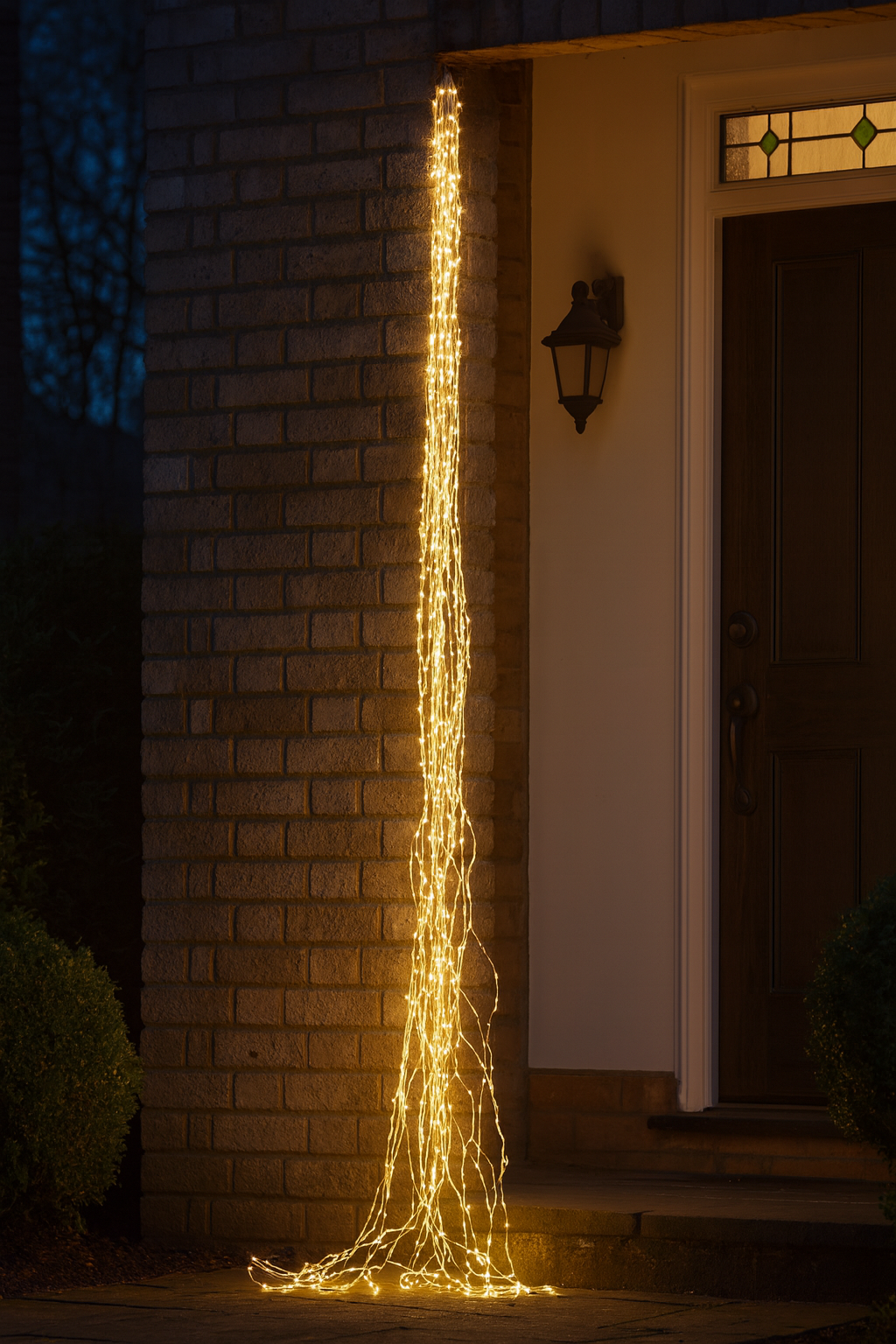 Cascata 1200 LED luce calda lunghezza 300cm