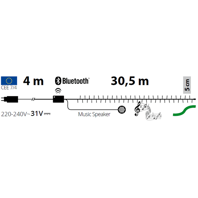 Luci di Natale 600 LED con Speaker Bluetooth – Lotti - Perrone Shop