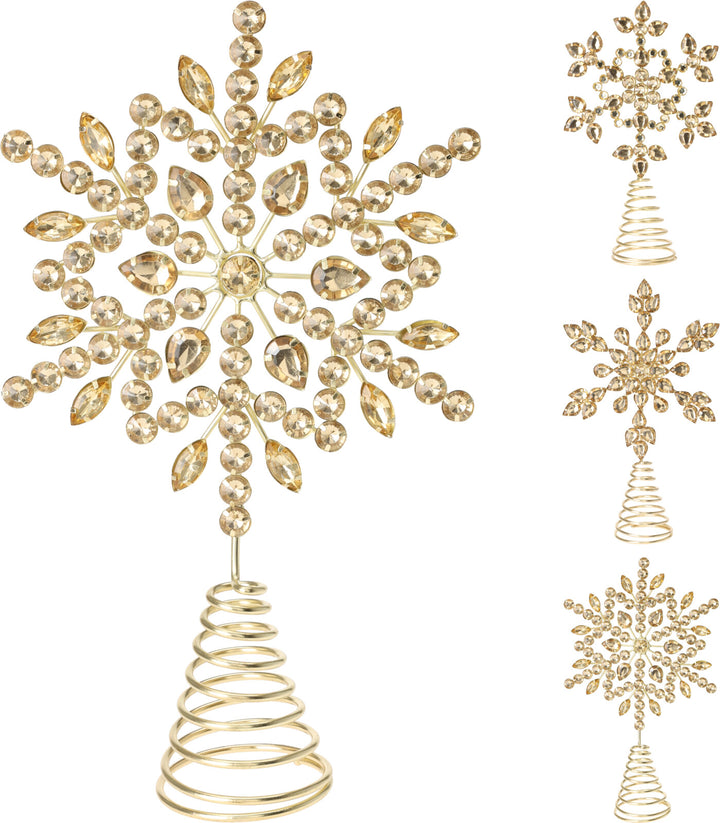 Puntale Albero di Natale con Strass Oro