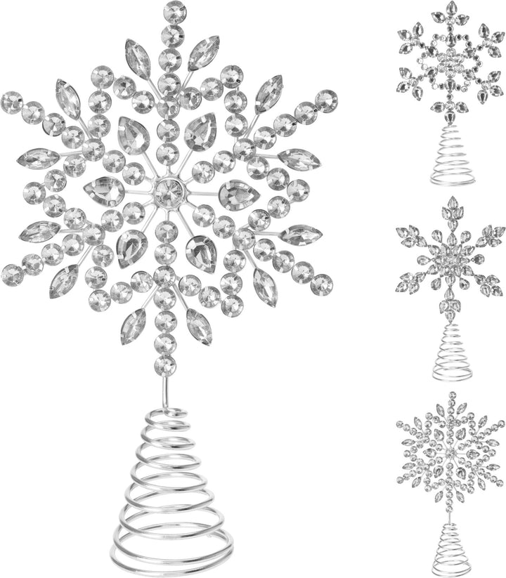 Puntale Albero di Natale con Strass Silver