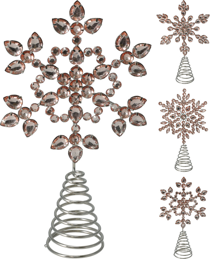 Puntale Albero di Natale con Strass Rosa