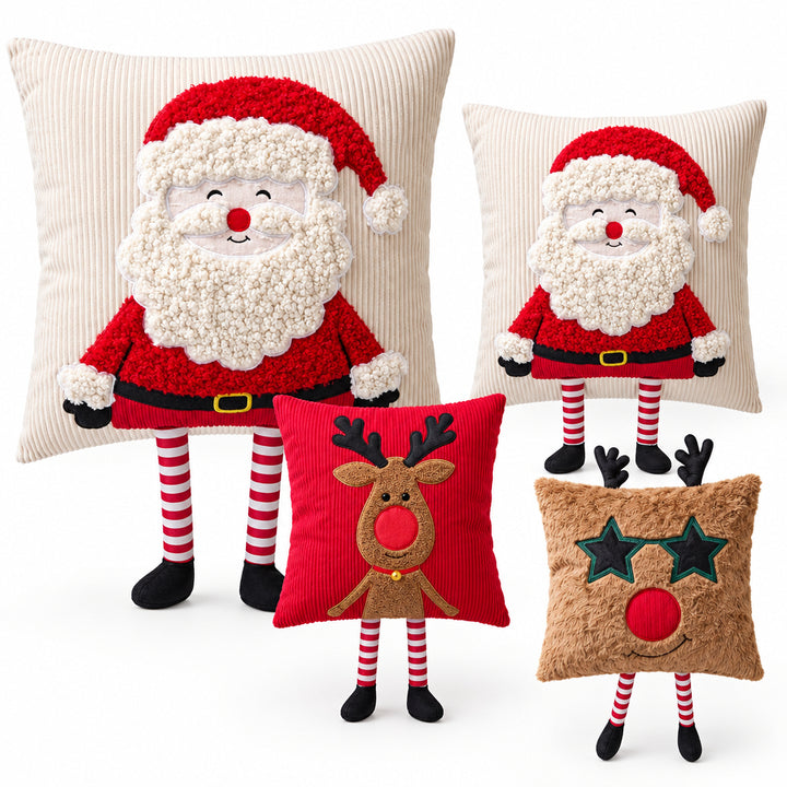 CUSCINO NATALE 45X45CM 3ASS CON GAMBE - Perrone Shop