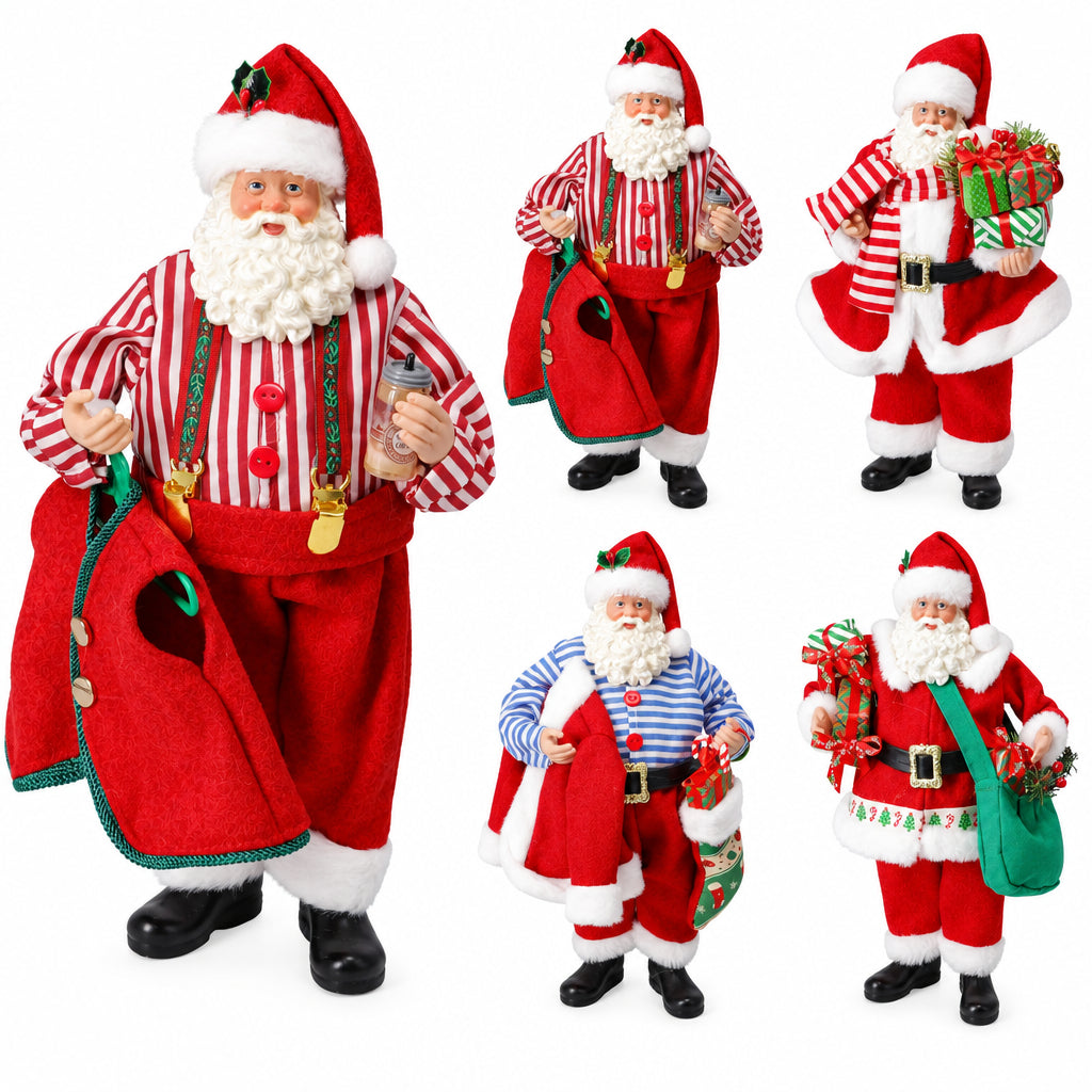 Babbo Natale in piedi vestito 28 cm